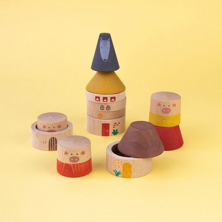 Wooden Toy - MY 3 LITTLE PIGS